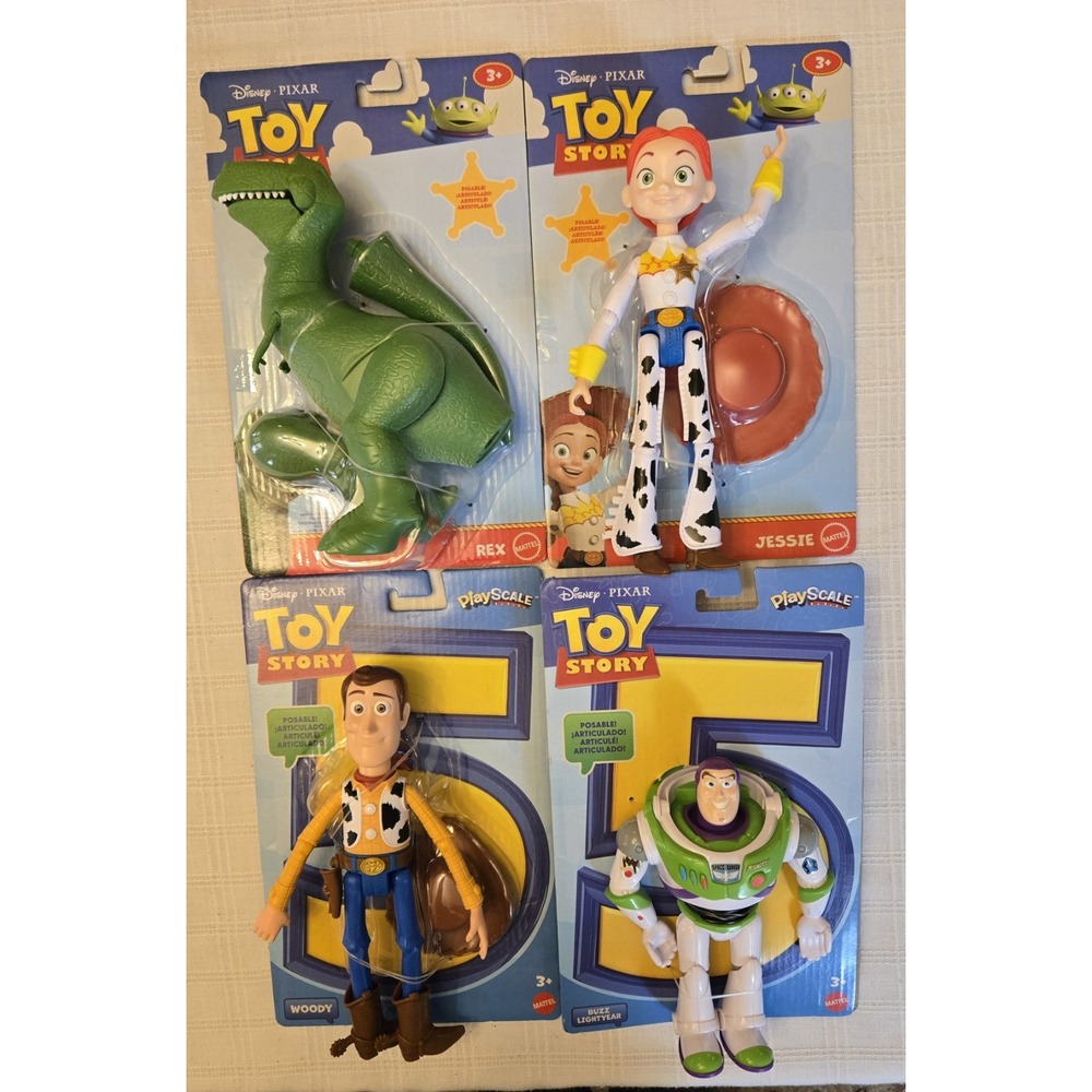 New Disney Pixar Toy Story 5 - Complete Set Of 4 Poseable Figures By PlayScale